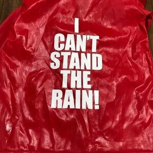 Little Giants Jacket Kid 6 Red I Can’t Stand The Rain Hoodie School Preppy Retro